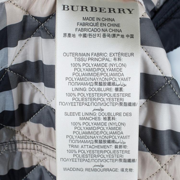 Pre Owned Burberry Quilted Biker Jacket M