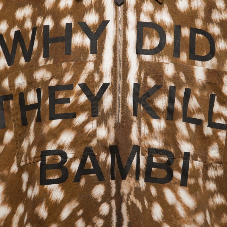 Pre Owned Burberry Brown Why Did They Kill Bambi Print Cotton Shirt XL