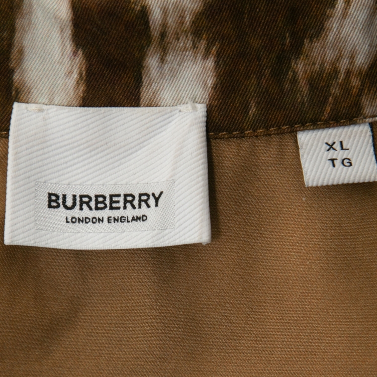 Pre Owned Burberry Brown Why Did They Kill Bambi Print Cotton Shirt XL