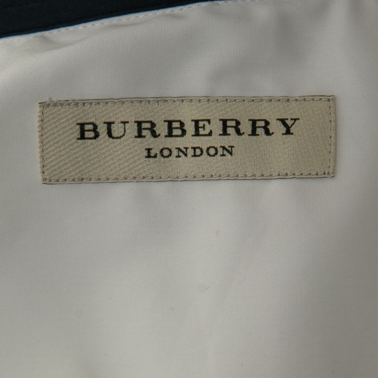 Pre Owned Burberry London White Cotton Contrast Collar Detail Southbrooke Shirt M