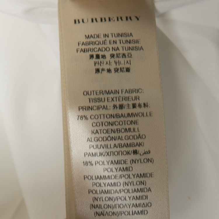 Pre Owned Burberry London White Cotton Contrast Collar Detail Southbrooke Shirt M