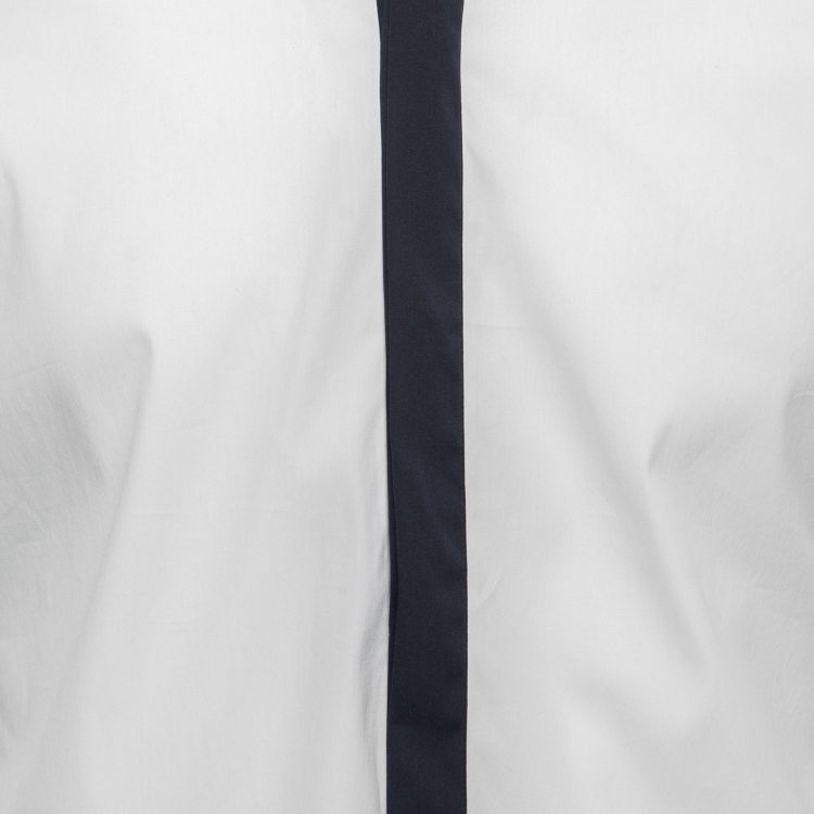 Pre Owned Burberry London White Cotton Contrast Collar Detail Southbrooke Shirt M