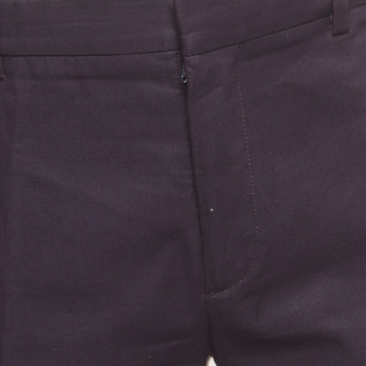 Pre Owned Burberry Purple Cotton Formal Pants M