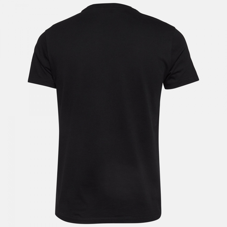 Pre Owned Burberry Black Cotton Knit Crew Neck Tshirt M