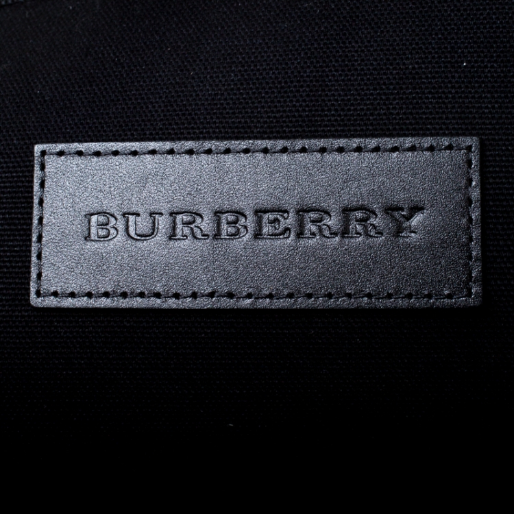 Pre Owned Burberry Black/Dark Brown Smoke Check PVC Laptop Sleeve