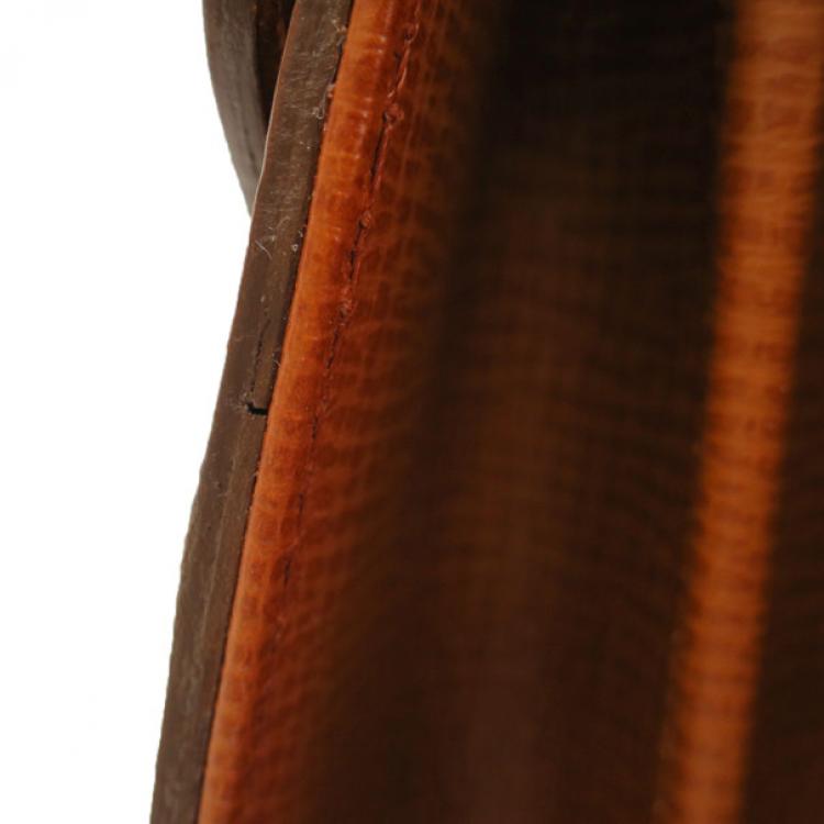 Pre Owned Burberry Beige Leather Business Briefcase