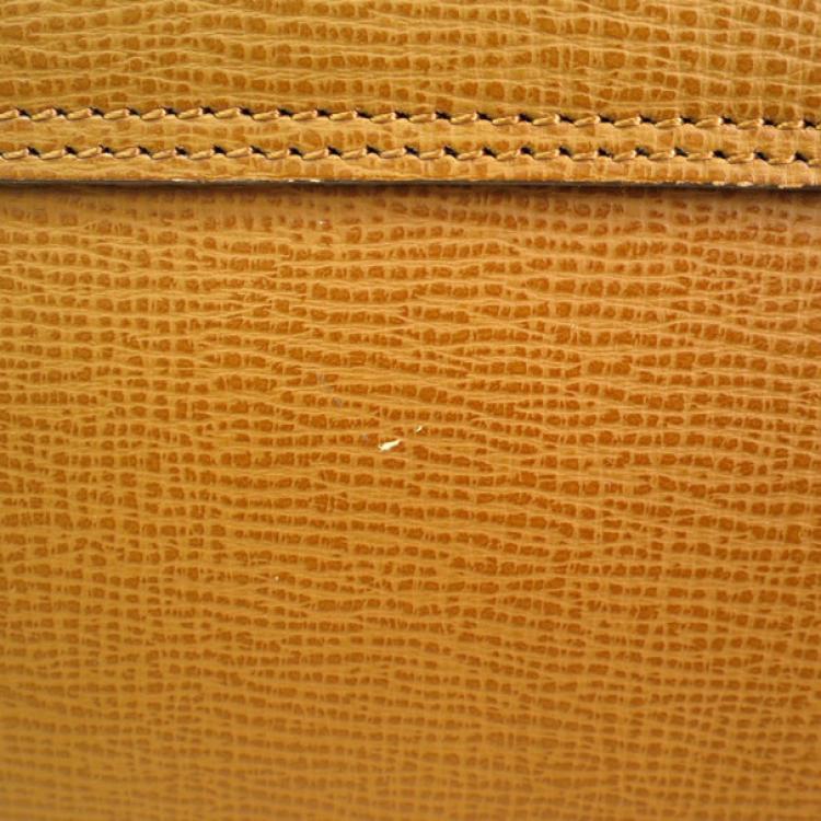 Pre Owned Burberry Beige Leather Business Briefcase