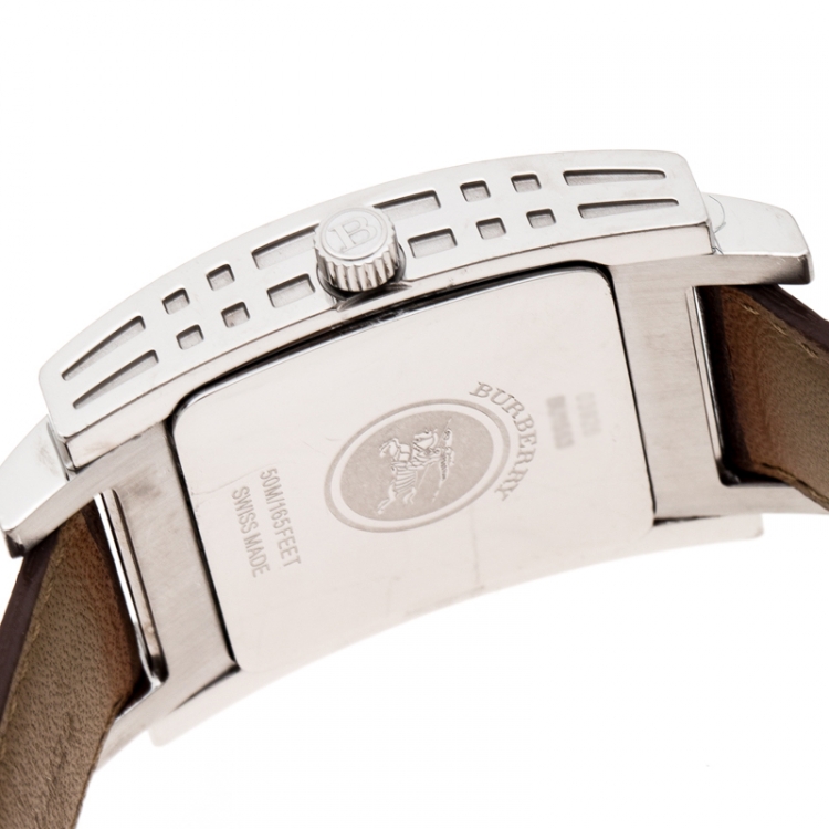 Pre Owned Burberry Bronze Stainless Steel BU1553 Men's Wristwatch 32 mm