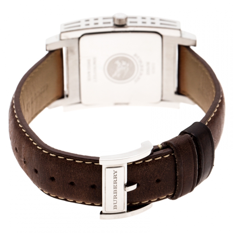 Pre Owned Burberry Bronze Stainless Steel BU1553 Men's Wristwatch 32 mm