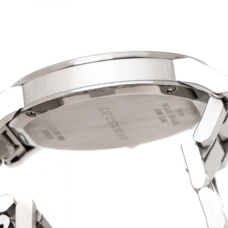 مملوكة مسبقًا Burberry Silver Stainless Steel The City BU9900 Men's Wristwatch 42 mm