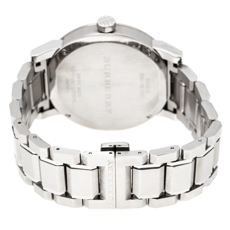 مملوكة مسبقًا Burberry Silver Stainless Steel The City BU9900 Men's Wristwatch 42 mm