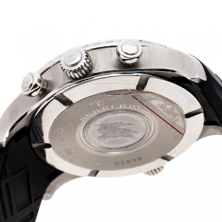 Pre Owned Burberry Two-Tone Stainless Steel South Pole Expedition BU7505 Men's Wristwatch 43MM
