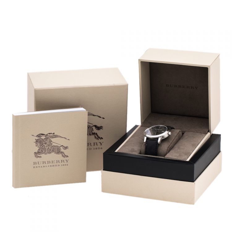 Pre Owned Burberry Grey Stainless Steel BU9030 Men's Wristwatch 38 mm