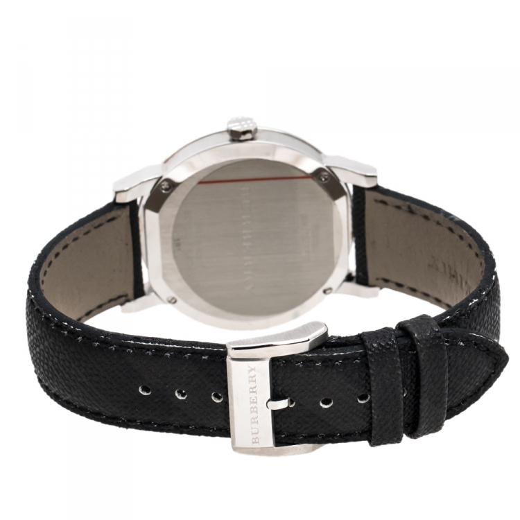 Pre Owned Burberry Grey Stainless Steel BU9030 Men's Wristwatch 38 mm