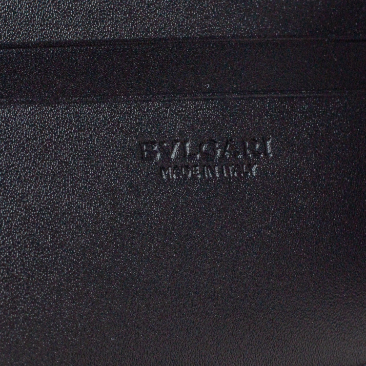 Pre Owned Bvlgari Black Leather Bifold Wallet