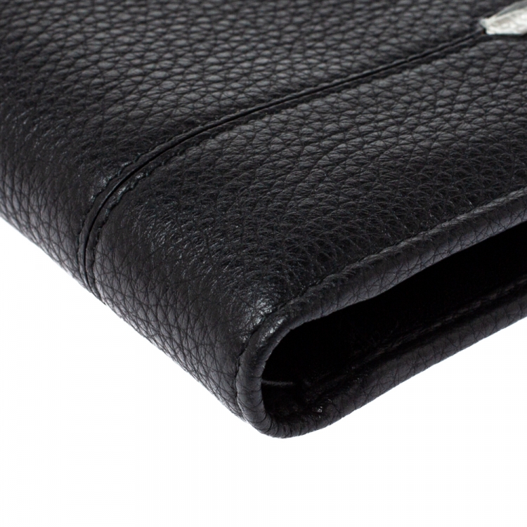Pre Owned Bvlgari Black Leather Bifold Wallet