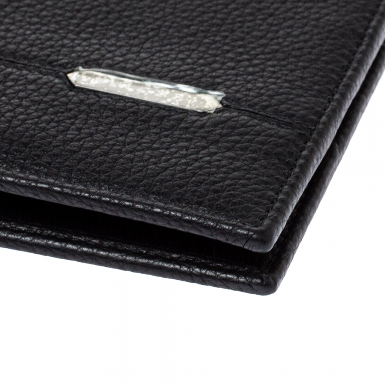 Pre Owned Bvlgari Black Leather Bifold Wallet