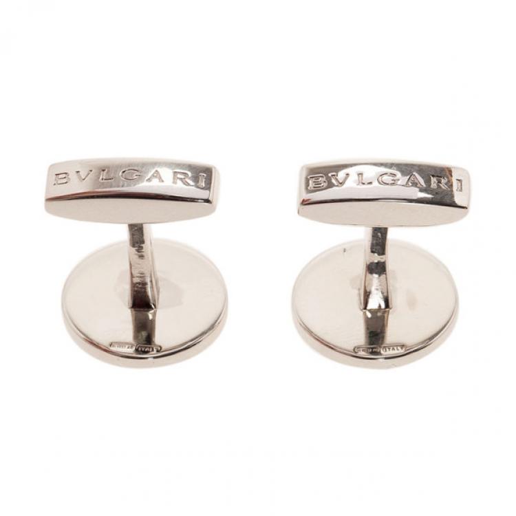 Pre Owned Bvlgari Silver Bulgari Cufflinks