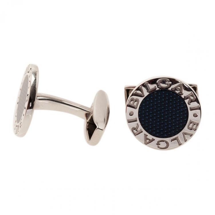 Pre Owned Bvlgari Silver Bulgari Cufflinks