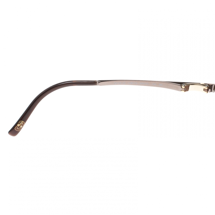 Pre Owned Bvlgari Brown 5019-Q Aviator Sunglasses