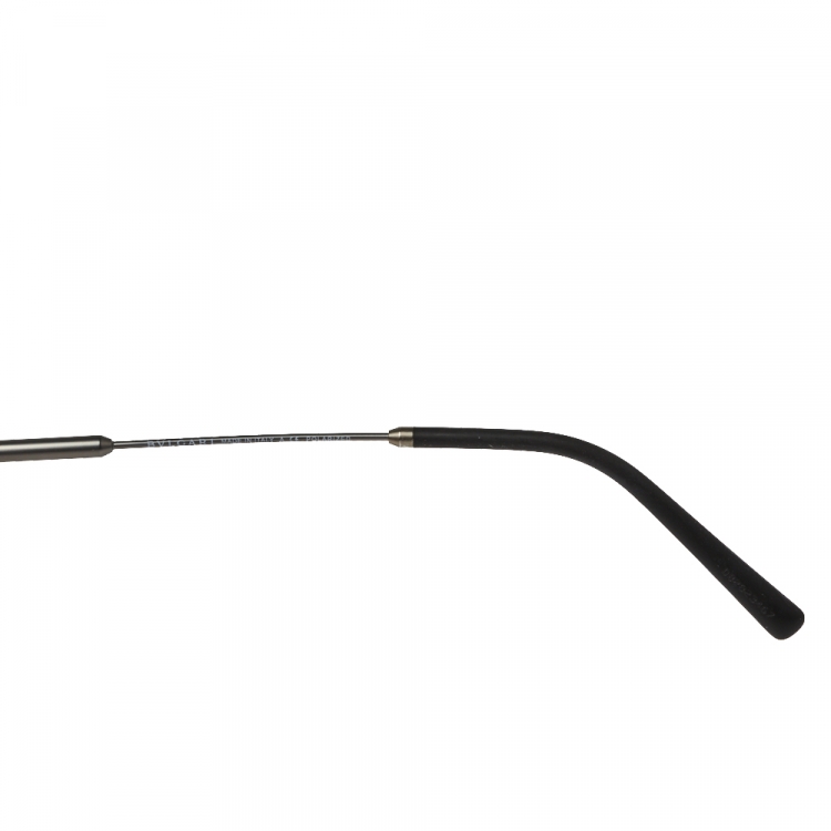 Pre Owned Bvlgari Matte Gunmetal / Grey Polarized BV5049 Oval Sunglasses