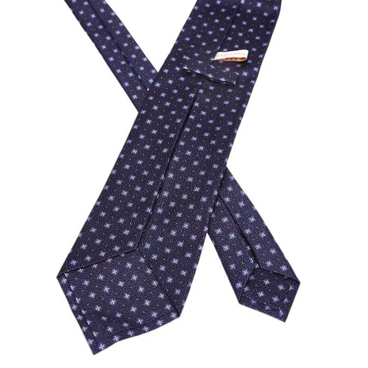Pre Owned Bvlgari Blue Printed Silk Tie