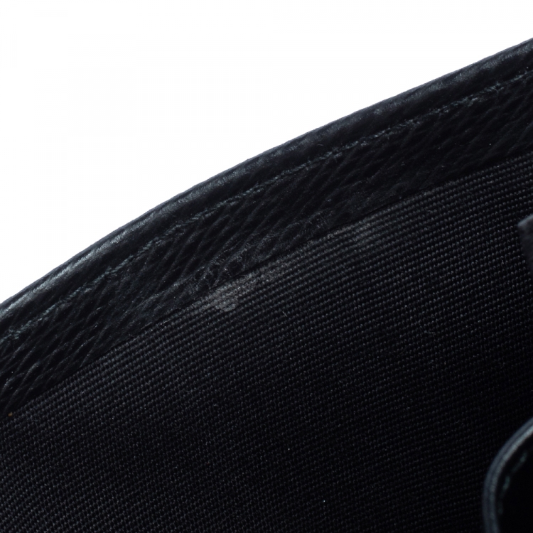 Pre Owned Bvlgari Black Leather Bifold Wallet
