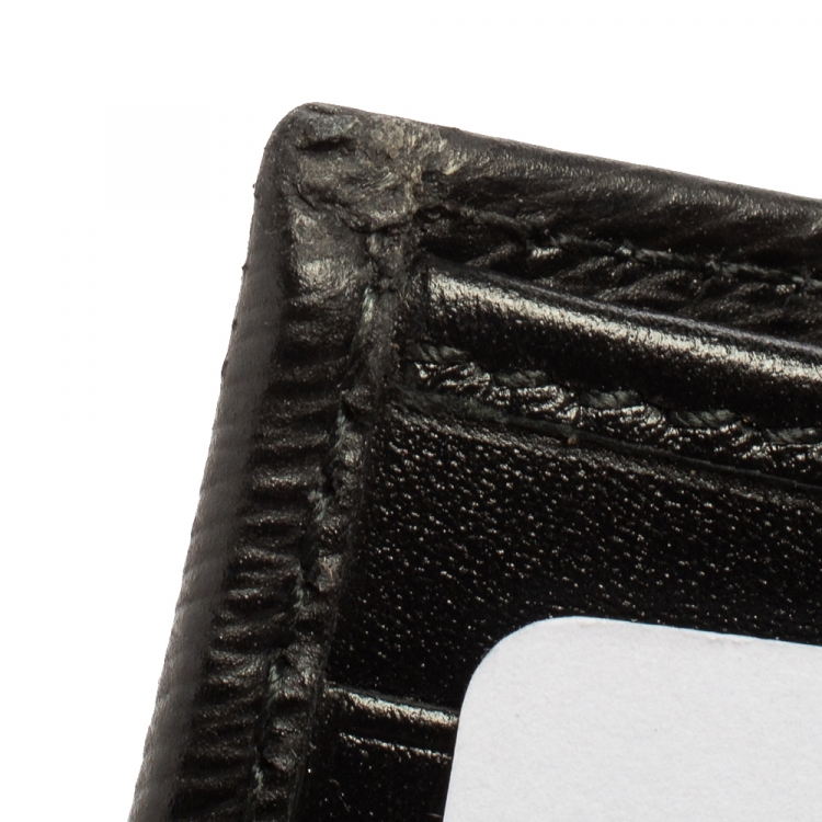 Pre Owned Bvlgari Black Leather Bifold Wallet