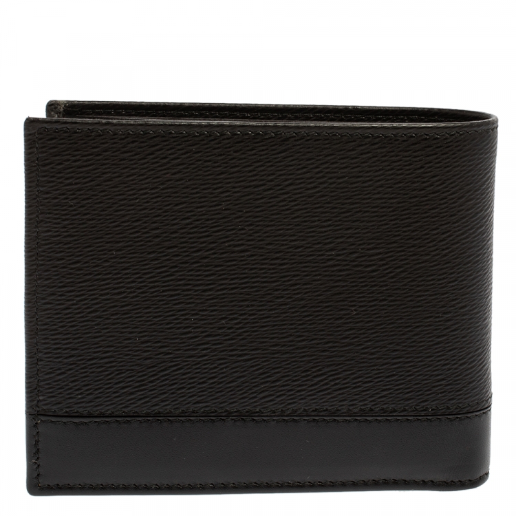 Pre Owned Bvlgari Black Leather Bifold Wallet