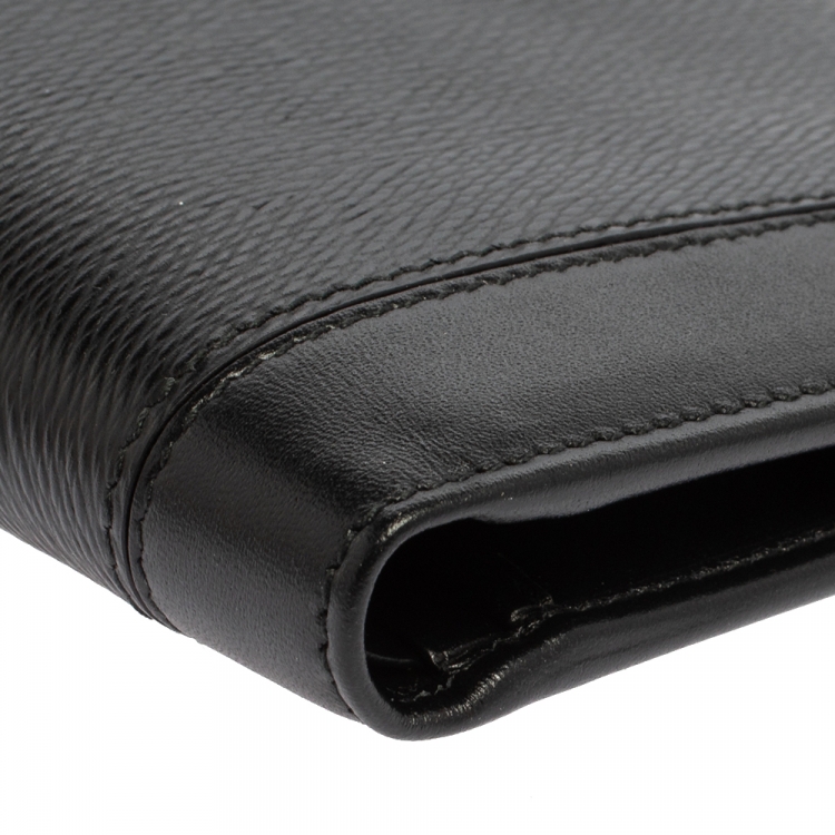 Pre Owned Bvlgari Black Leather Bifold Wallet