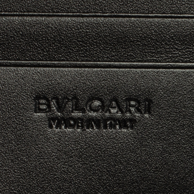 Pre Owned Bvlgari Black Leather Bifold Wallet