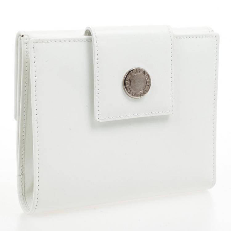 مملوكة مسبقًا Bvlgari White Compact Flap Wallet
