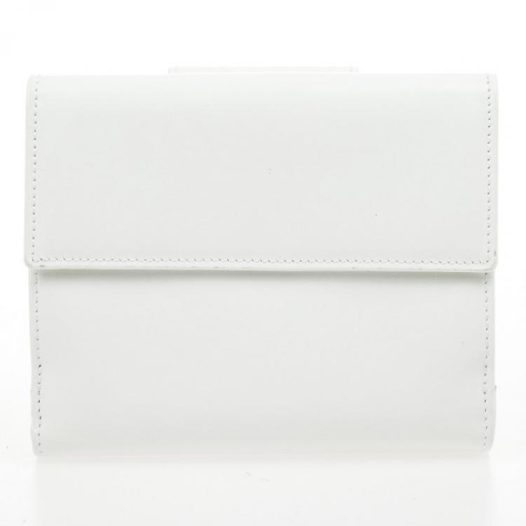 مملوكة مسبقًا Bvlgari White Compact Flap Wallet