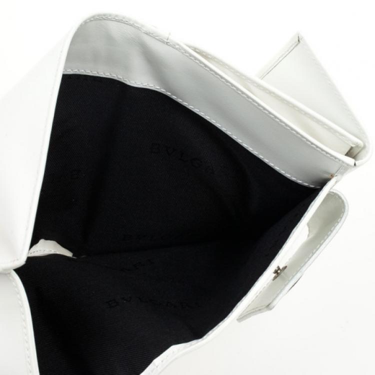 مملوكة مسبقًا Bvlgari White Compact Flap Wallet