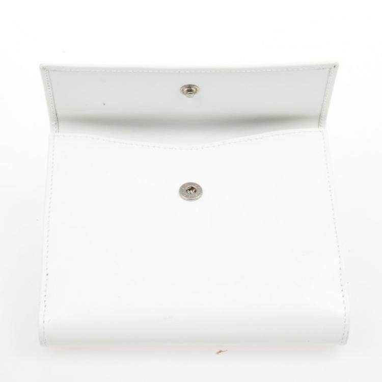 مملوكة مسبقًا Bvlgari White Compact Flap Wallet
