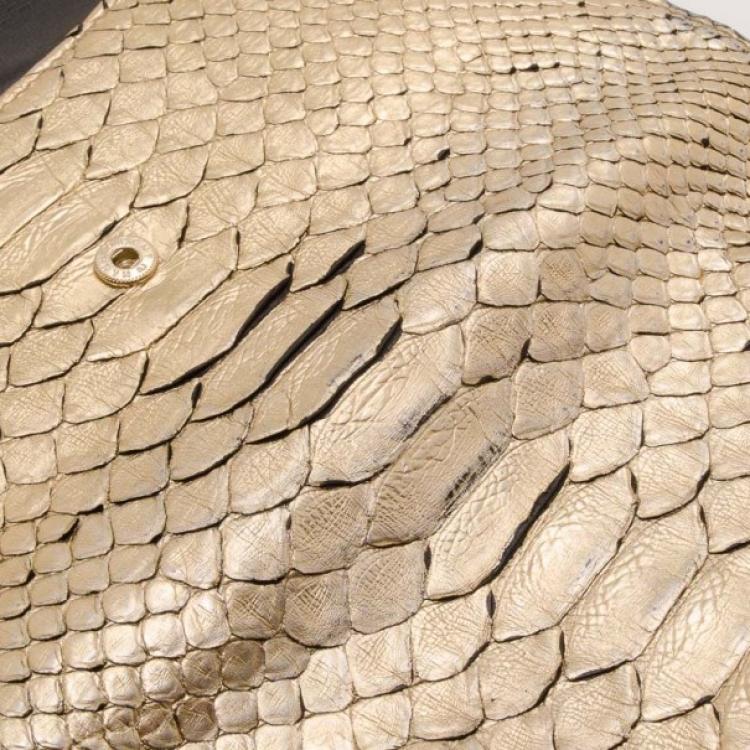 Pre Owned Bvlgari Gold Python Wallet 