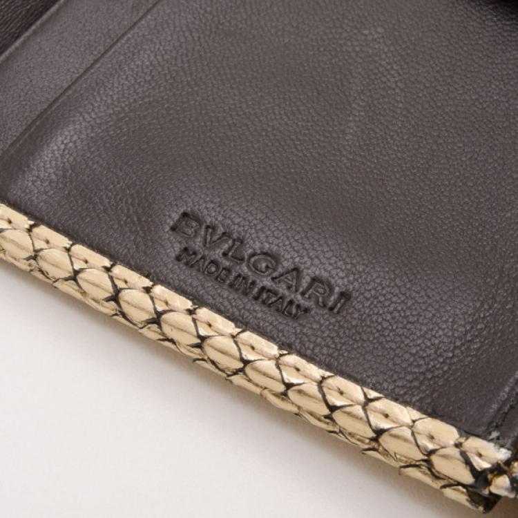 Pre Owned Bvlgari Gold Python Wallet 