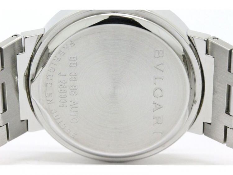Pre Owned Bvlgari Black Stainless Steel Bvlgari-Bvlgari Men's Wristwatch 33MM