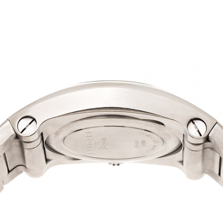 Pre Owned Bvlgari Black Stainless Steel Ergon EG40S Men's Wristwatch 40 mm