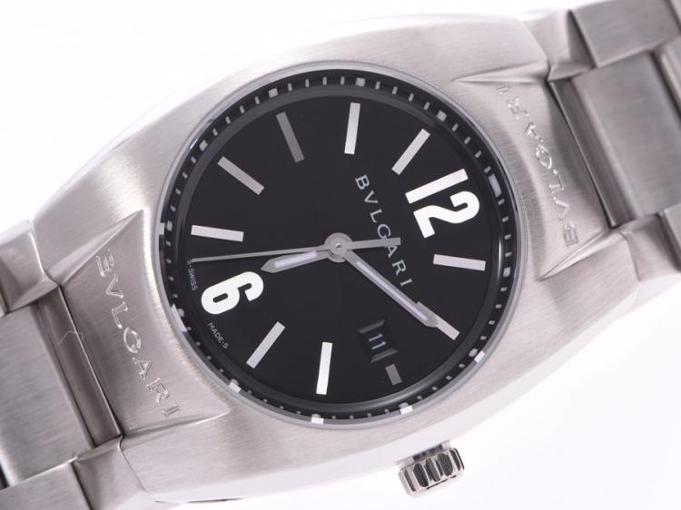 Pre Owned Bvlgari Black Stainless Steel Ergon EG30S Women's Wristwatch 30 MM