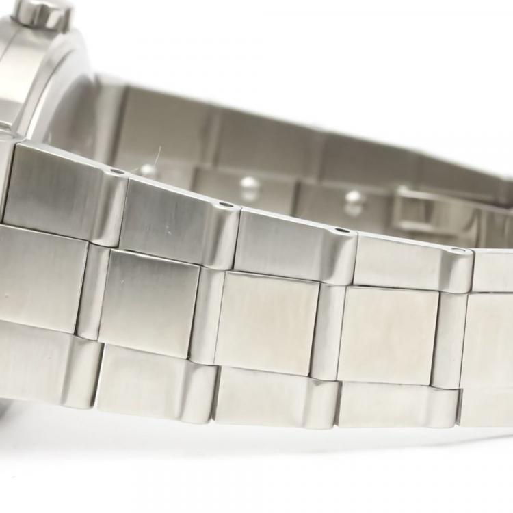 مملوكة مسبقًا Bvlgari Black Stainless Steel LC 35 S Diagono Automatic Men's Wristwatch 35 mm