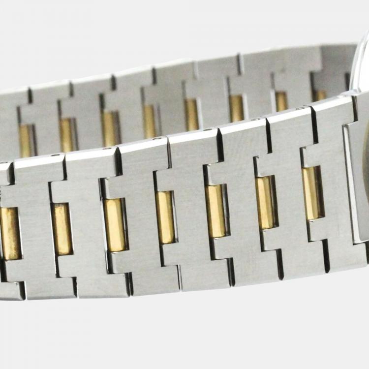 Pre Owned Bvlgari Black 18k Yellow Gold Stainless Steel Bvlgari Bvlgari BB33SGD Quartz Men's Wristwatch 33 mm
