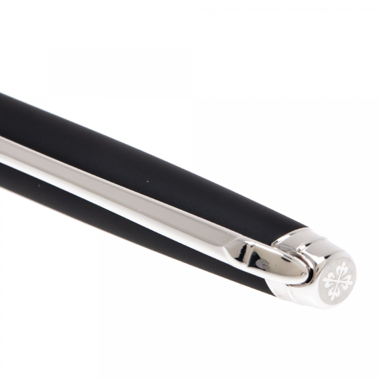 Pre Owned Caran d'Ache Léman Matte Black Silver Tone Ballpoint Pen