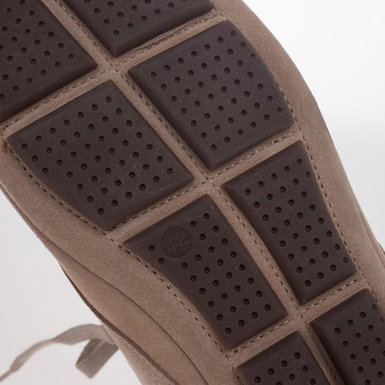 Pre Owned Carolina Herrera Beige Suede Lace Up Shoes Size 42