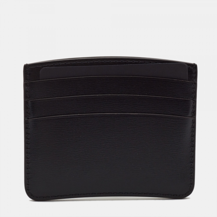 Pre Owned Cartier Black Leather Panthère de Cartier Card Holder 
