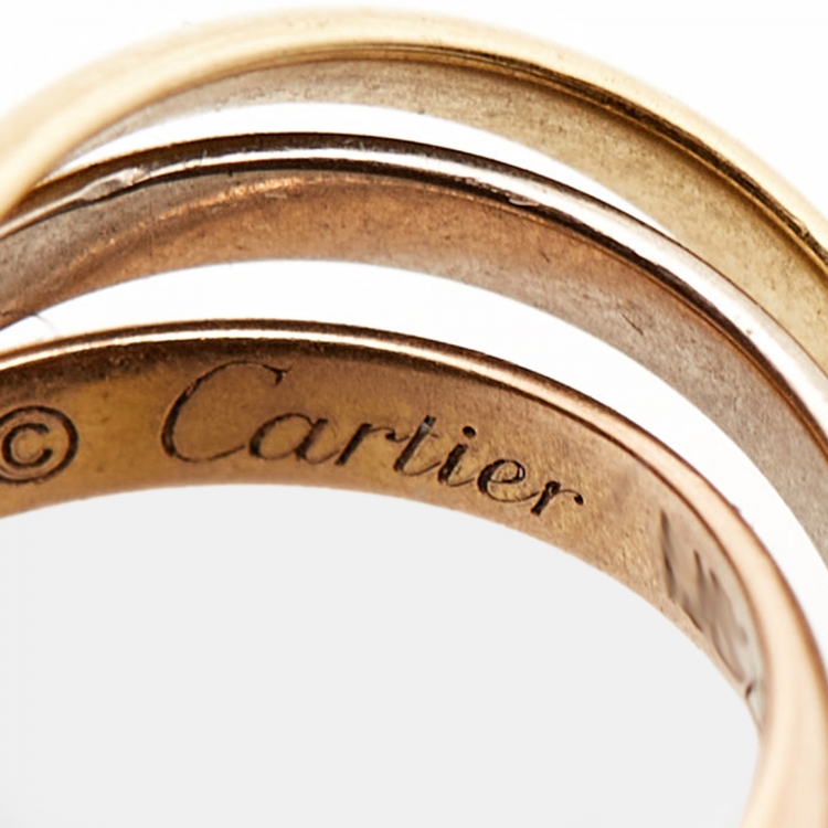 Pre Owned Cartier Trinity 18k Three Tone Gold Cord Bracelet