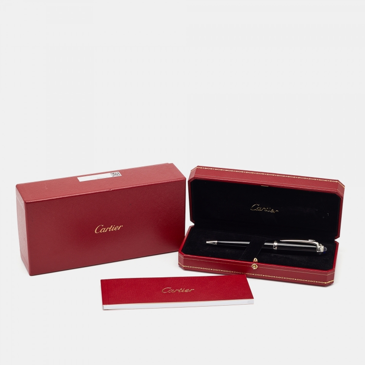 Pre Owned Cartier R de Cartier Composite Resin Silver Tone Pen