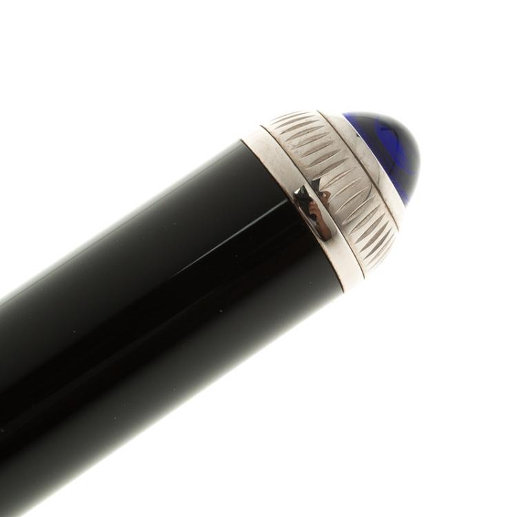 Pre Owned Cartier Roadster De Cartier Black Resin Palladium Finish Ballpoint Pen 