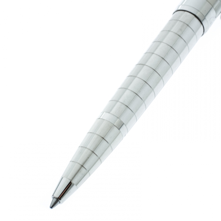 Pre Owned Cartier Pasha de Cartier Textured Platinum Finish Ballpoint Pen