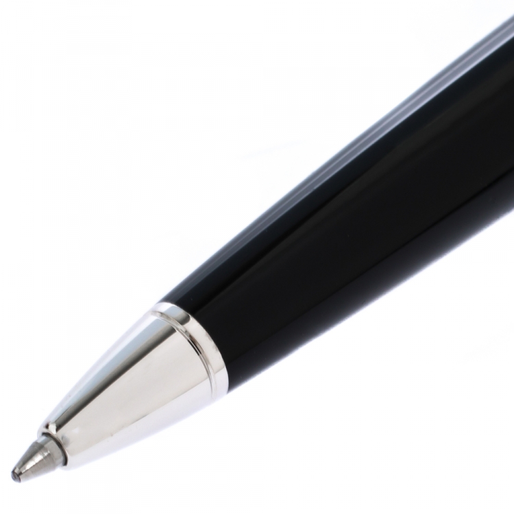 Cartier R De Cartier Black Resin Palladium Finish Ballpoint Pen